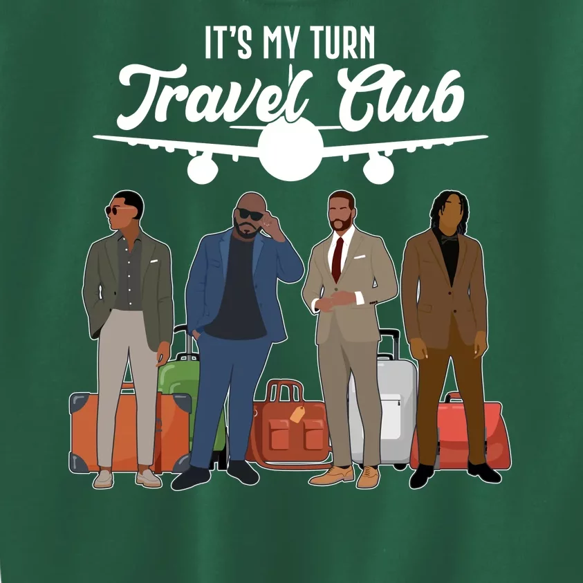 It's My Turn Travel Club Traveling Black African American Men Kids Sweatshirt