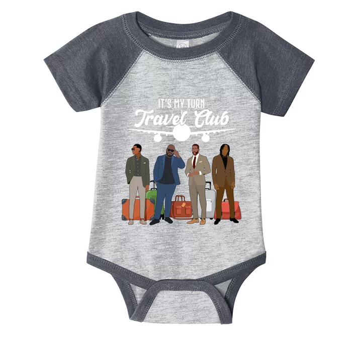 It's My Turn Travel Club Traveling Black African American Men Infant Baby Jersey Bodysuit