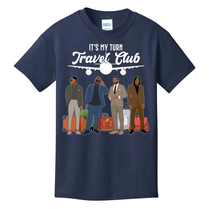 It's My Turn Travel Club Traveling Black African American Men Kids T-Shirt