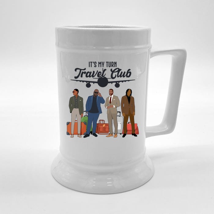 It's My Turn Travel Club Traveling Black African American Men Front & Back Beer Stein