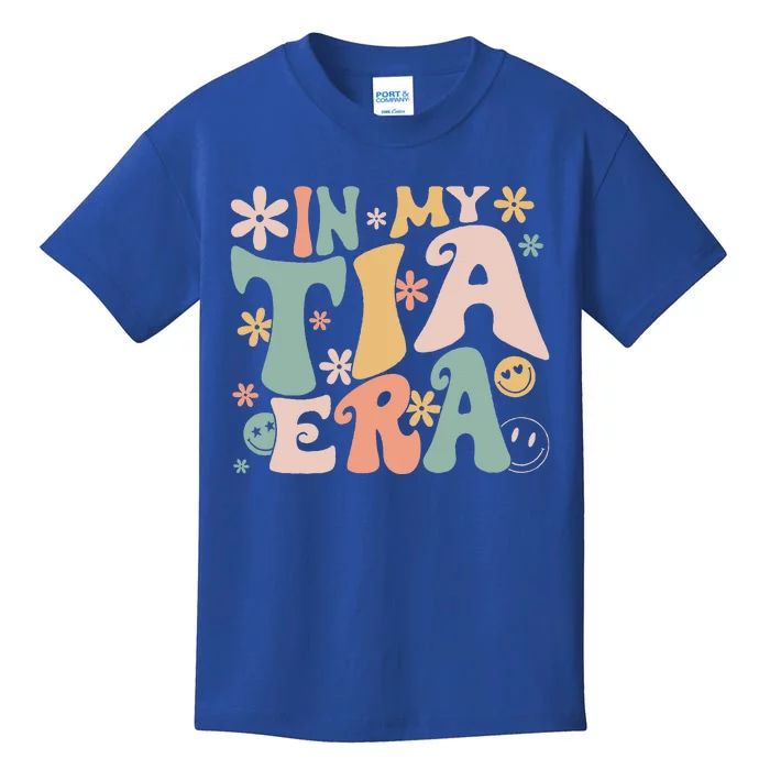 In My Tia Era Retro Groovy Funny Cool Aunt Auntie Club Kids T-Shirt