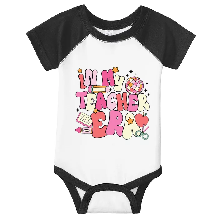 In My Teacher Era First Day Of School Back To School Retro Infant Baby Jersey Bodysuit