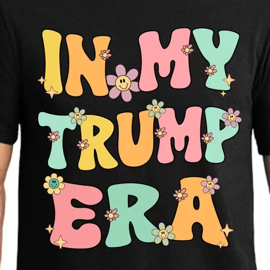 In My Trump Era Retro Groovy Trump 2024 Election Gift Pajama Set