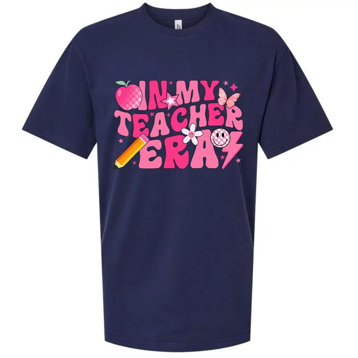 In My Teacher Era Back To School Retro Back To School Retro Sueded Cloud Jersey T-Shirt