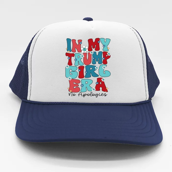 In My Trump Era Groovy Trump Trump 2024 Election Gift Trucker Hat