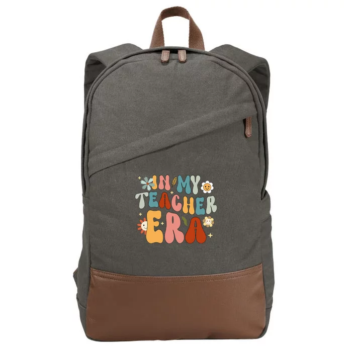 In My Teacher Era First Day Of School Back To School Retro Cotton Canvas Backpack