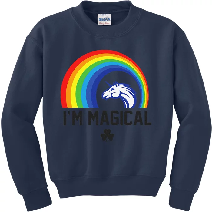 I'm Magical TGreen Magic Unicorn Saint Patrick's Day Kids Sweatshirt