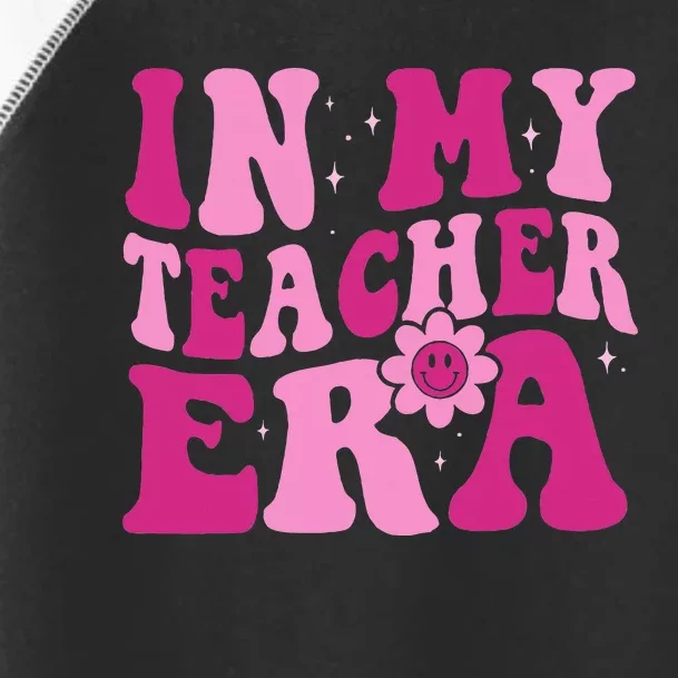 In My Teacher Era Groovy Pink Teacher Toddler Fine Jersey T-Shirt