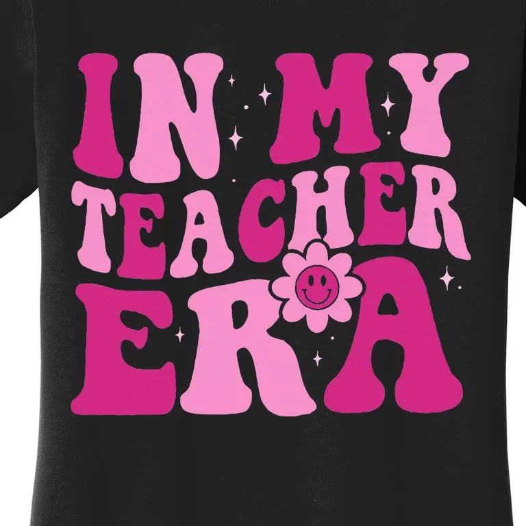 In My Teacher Era Groovy Pink Teacher Women's T-Shirt