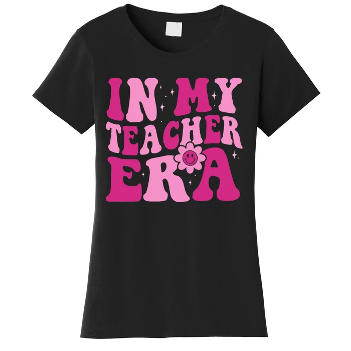 In My Teacher Era Groovy Pink Teacher Women's T-Shirt