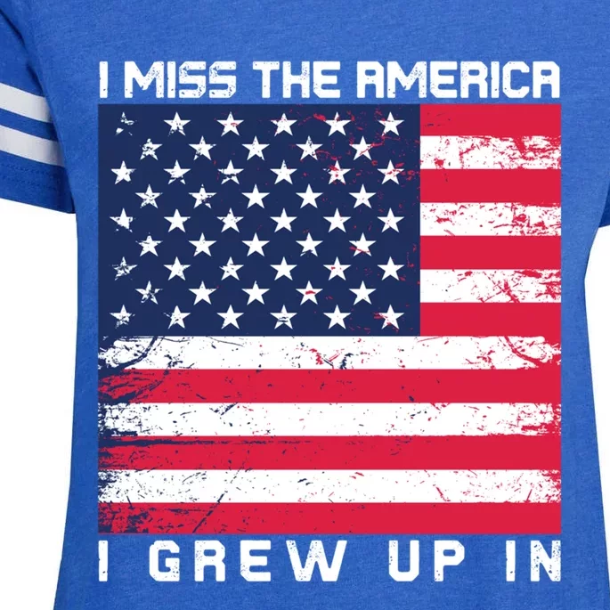 I Miss The America I Grew Up In Grunge Gift Enza Ladies Jersey Football T-Shirt