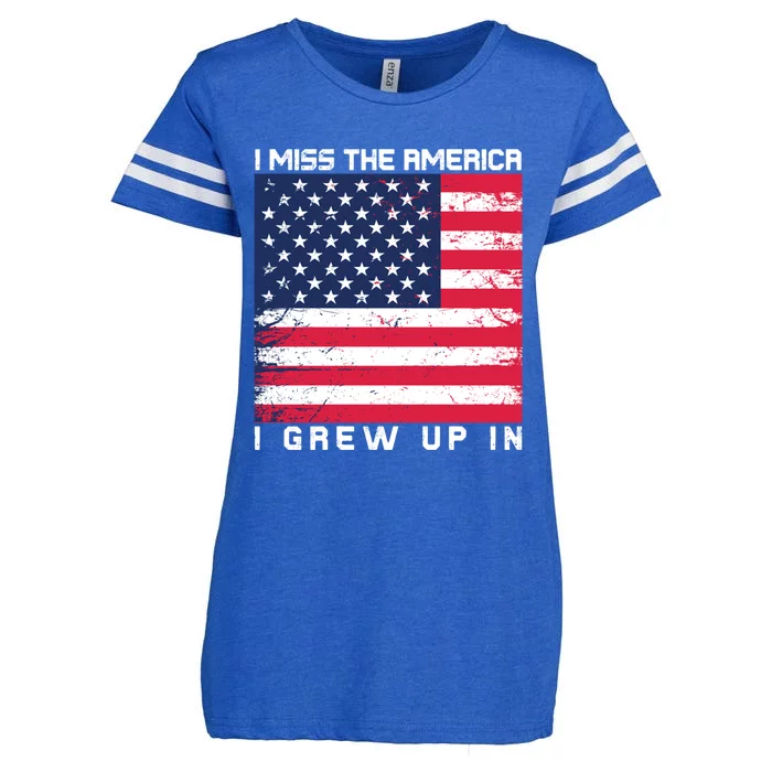 I Miss The America I Grew Up In Grunge Gift Enza Ladies Jersey Football T-Shirt