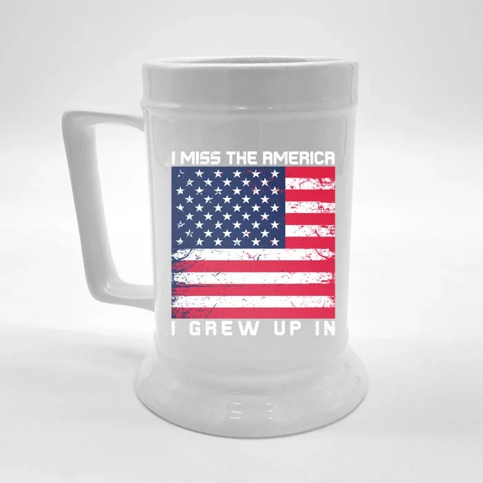 I Miss The America I Grew Up In Grunge Gift Front & Back Beer Stein