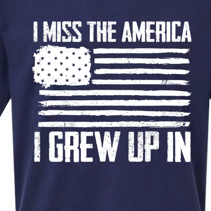 I Miss The America I Grew Up In Gift Sueded Cloud Jersey T-Shirt