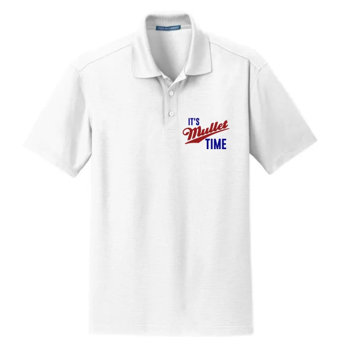 It’s Mullet Time, Funny Redneck Mullet Dry Zone Grid Performance Polo