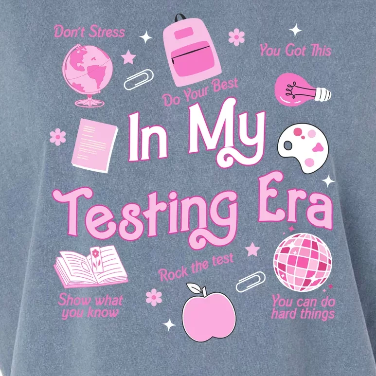 In My Testing Era Teachers Student Rock Testing Day Garment-Dyed Women's Muscle Tee