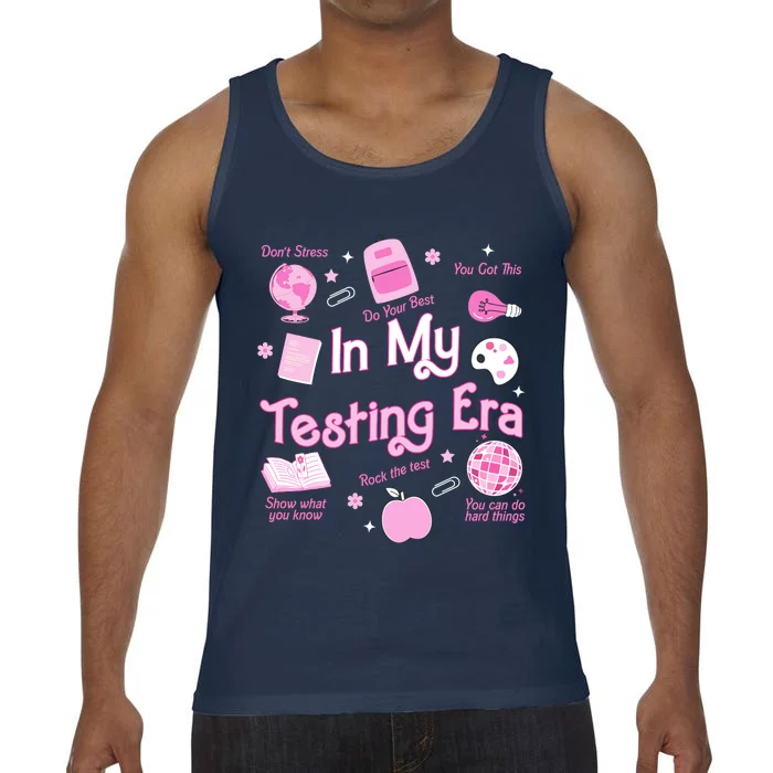 In My Testing Era Teachers Student Rock Testing Day Comfort Colors® Tank Top