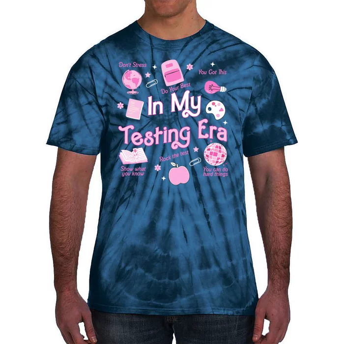 In My Testing Era Teachers Student Rock Testing Day Tie-Dye T-Shirt