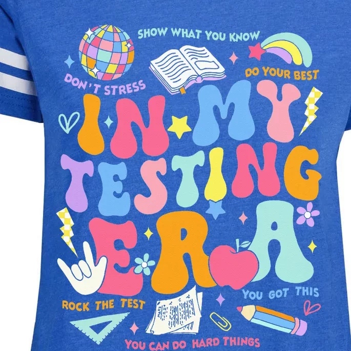 In My Testing Era Teachers Student Rock The Test Enza Ladies Jersey Football T-Shirt