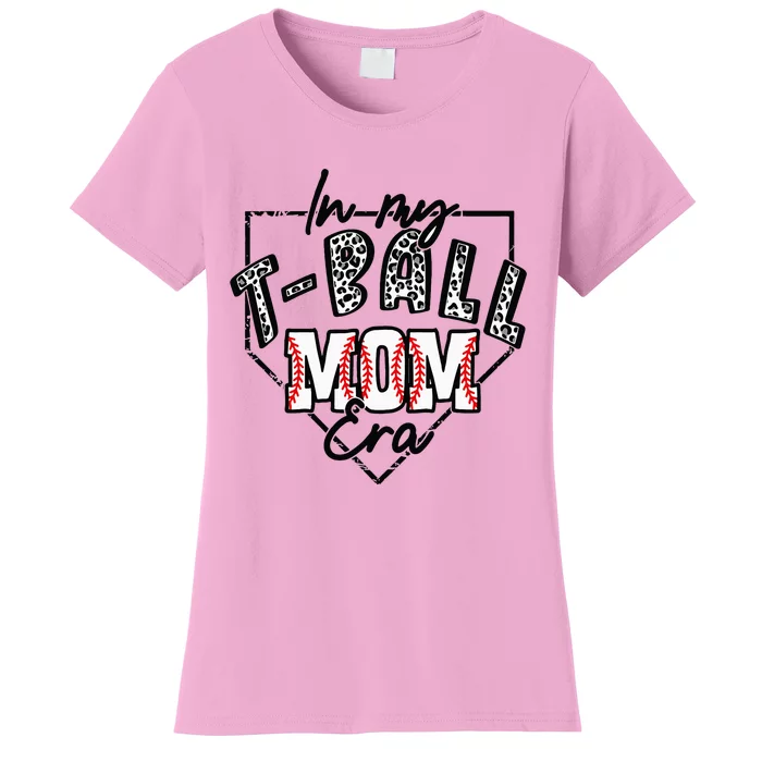 In My Tball Mom Era Tball Ball Mama Mother Leopard Print Women's T-Shirt