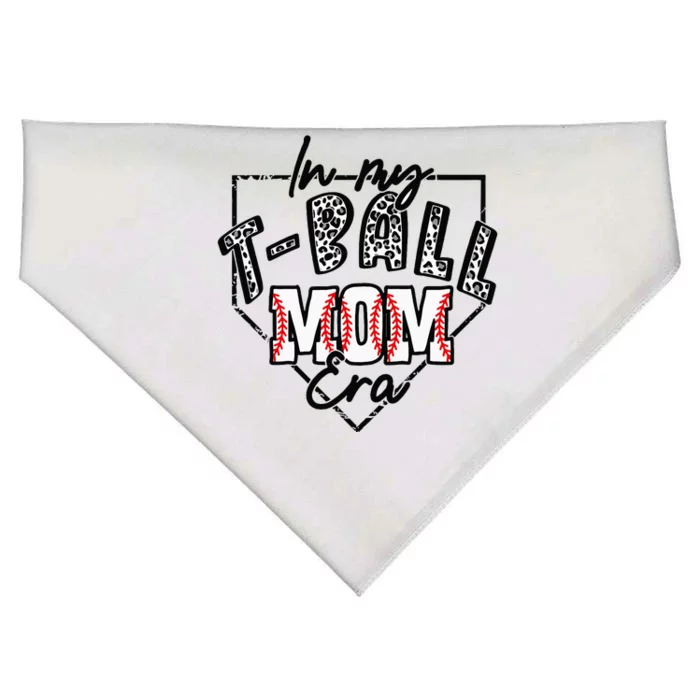 In My Tball Mom Era Tball Ball Mama Mother Leopard Print USA-Made Doggie Bandana