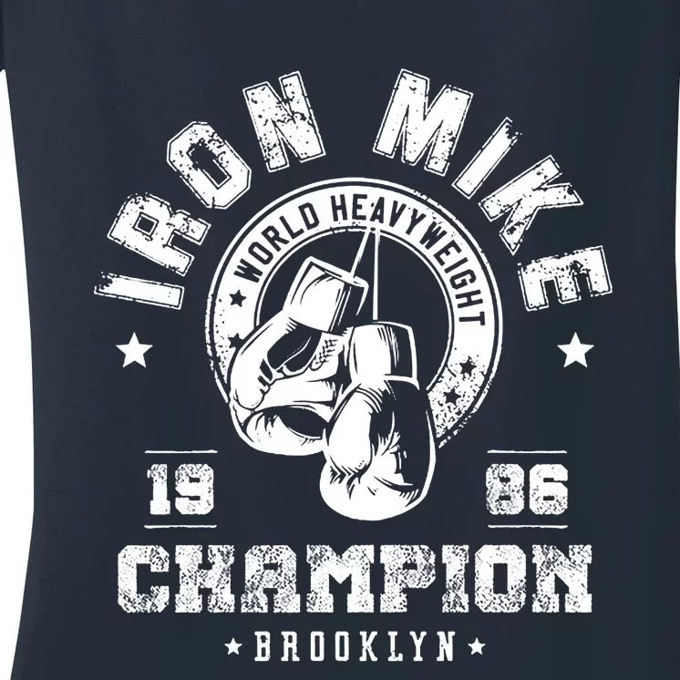 Iron Mike Tyson World Heavyweight Champion Women's V-Neck T-Shirt