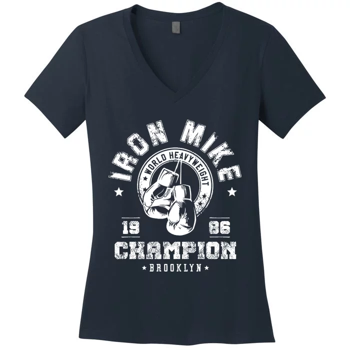 Iron Mike Tyson World Heavyweight Champion Women's V-Neck T-Shirt