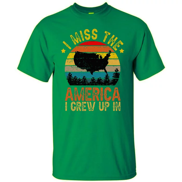 I Miss The America I Grew Up In American Map Vintage Tall T-Shirt