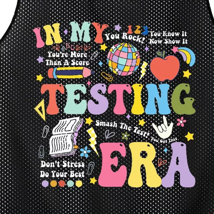 In My Testing Era Teachers Student Rock The Test Testing Day Mesh Reversible Basketball Jersey Tank