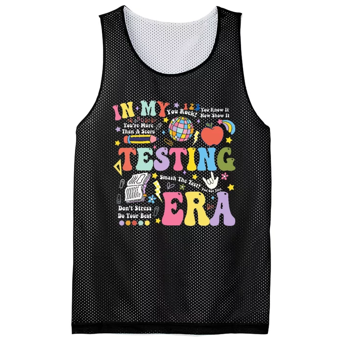 In My Testing Era Teachers Student Rock The Test Testing Day Mesh Reversible Basketball Jersey Tank