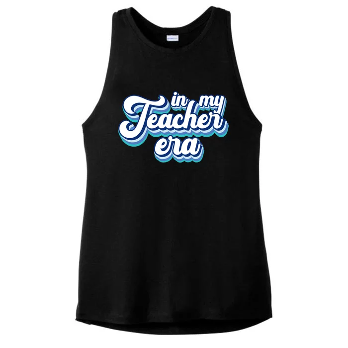 In My Teacher Era Retro Style Ladies Tri-Blend Wicking Tank