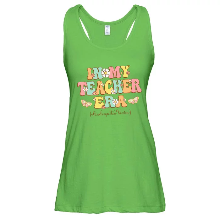 In My Teacher Era Kindergarten Version Retro Back To School Ladies Essential Flowy Tank