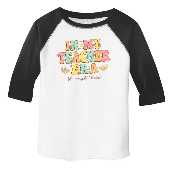 In My Teacher Era Kindergarten Version Retro Back To School Toddler Fine Jersey T-Shirt