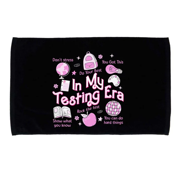 In My Testing Era Teachers Student Rock The Test Testing Day Microfiber Hand Towel