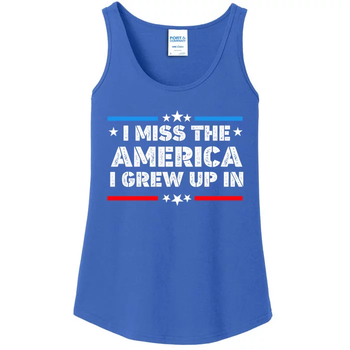 I Miss The America I Grew Up In Funny Usa American Great Gift Ladies Essential Tank