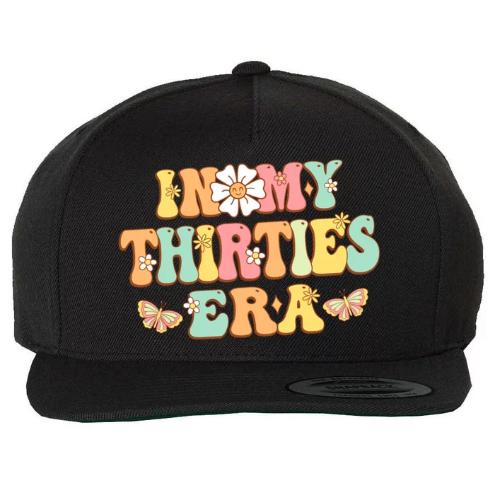 In My Thirties Era Groovy 30th Birthday 30S Funny For Wo Wool Snapback Cap