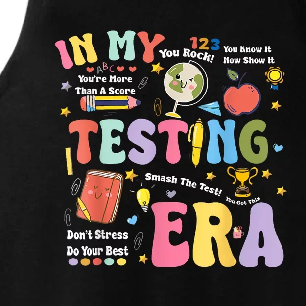 In My Testing Era Motivational Testing Day Funny Teacher Ladies Tri-Blend Wicking Tank