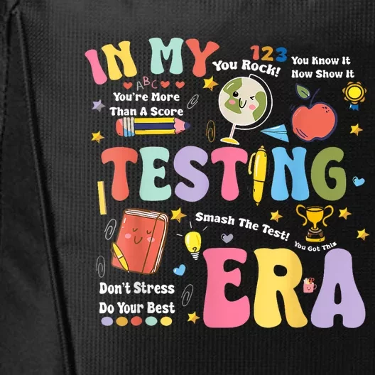 In My Testing Era Motivational Testing Day Funny Teacher City Backpack