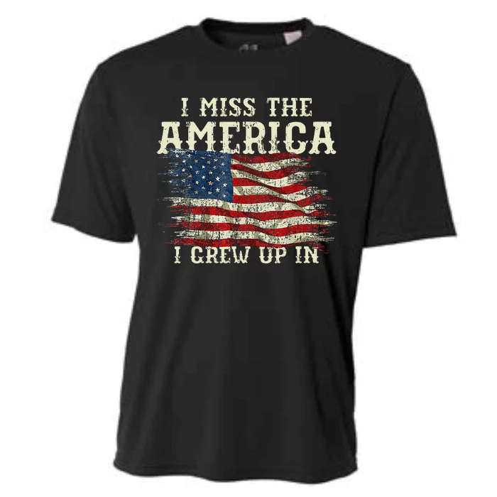 I Miss The America I Grew Up In Usa Flag 4th Of July 2024 Cooling Performance Crew T-Shirt