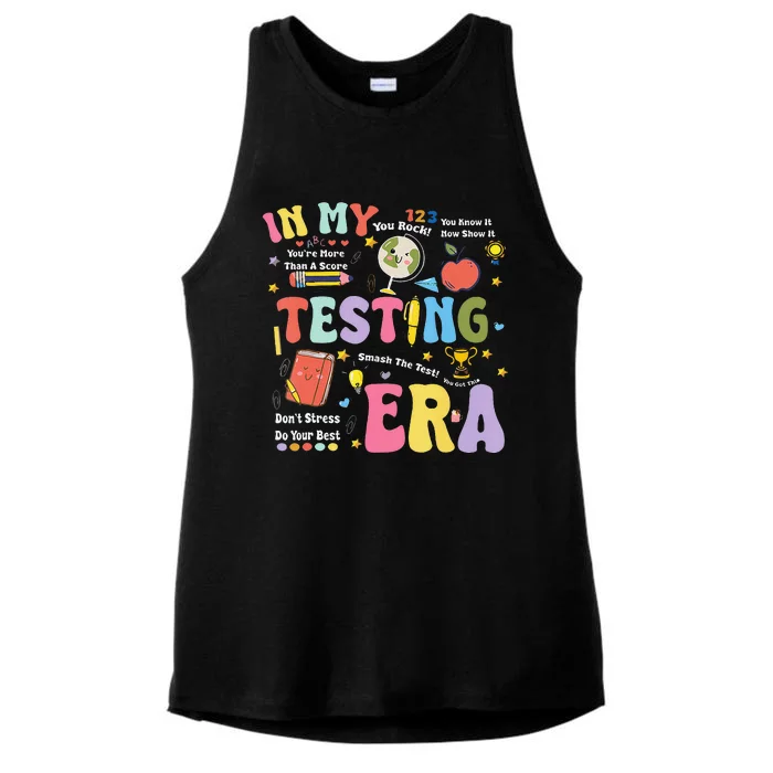 In My Testing Era Motivational Testing Day Funny Teacher Ladies Tri-Blend Wicking Tank