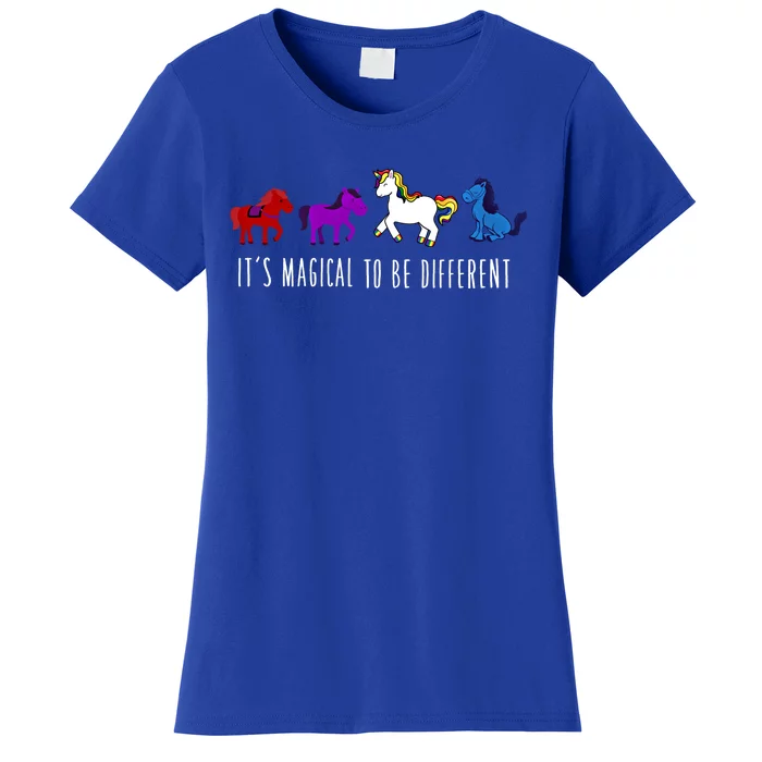 ItS Magical To Be Different Unicorn Autism Gift Women's T-Shirt