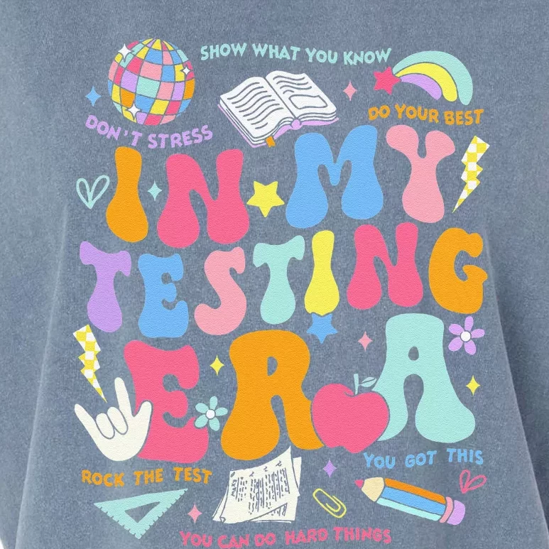 In My Testing Era Teachers Student Rock The Test Testing Day Garment-Dyed Women's Muscle Tee