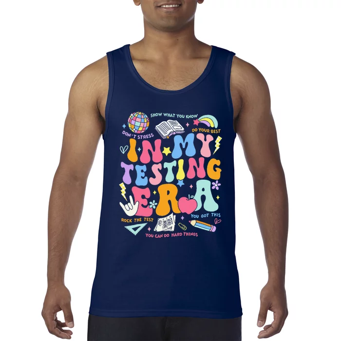 In My Testing Era Teachers Student Rock The Test Testing Day Tank Top