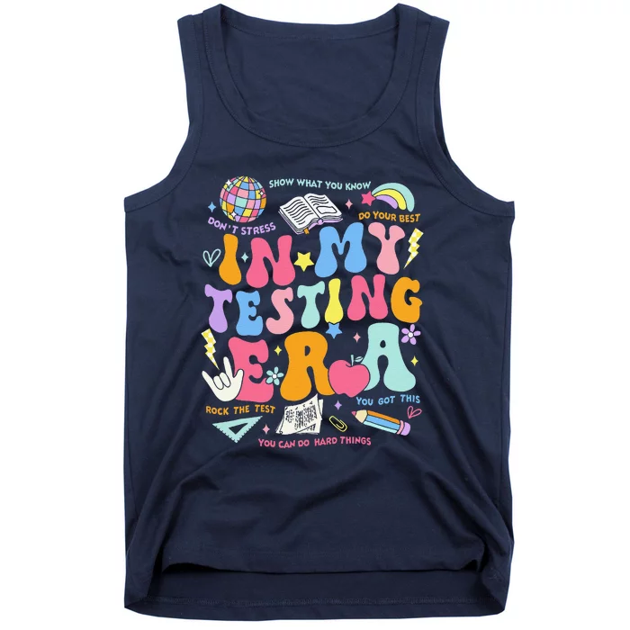 In My Testing Era Teachers Student Rock The Test Testing Day Tank Top