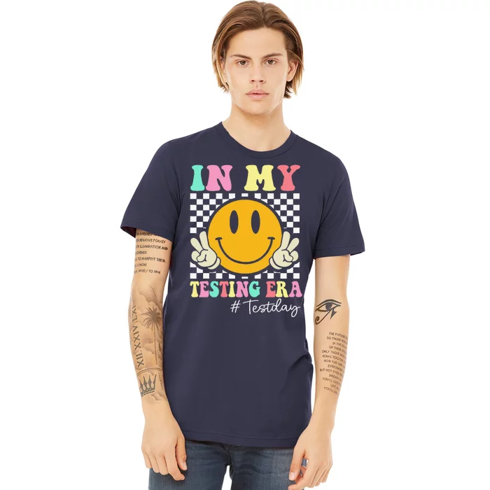 In My Testing Era Retro Smile Teacher Testing Test Day Premium T-Shirt