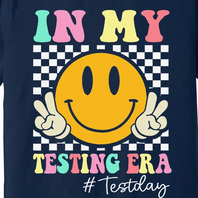 In My Testing Era Retro Smile Teacher Testing Test Day Premium T-Shirt