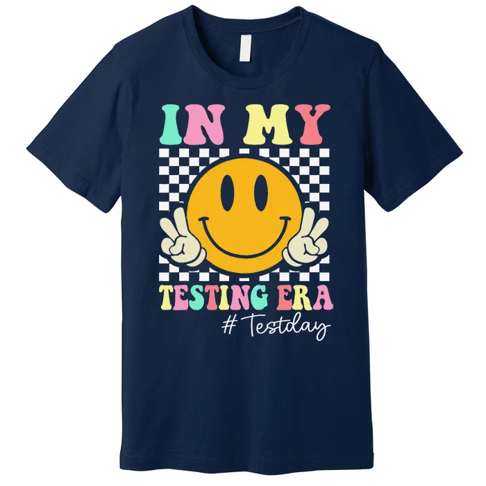 In My Testing Era Retro Smile Teacher Testing Test Day Premium T-Shirt