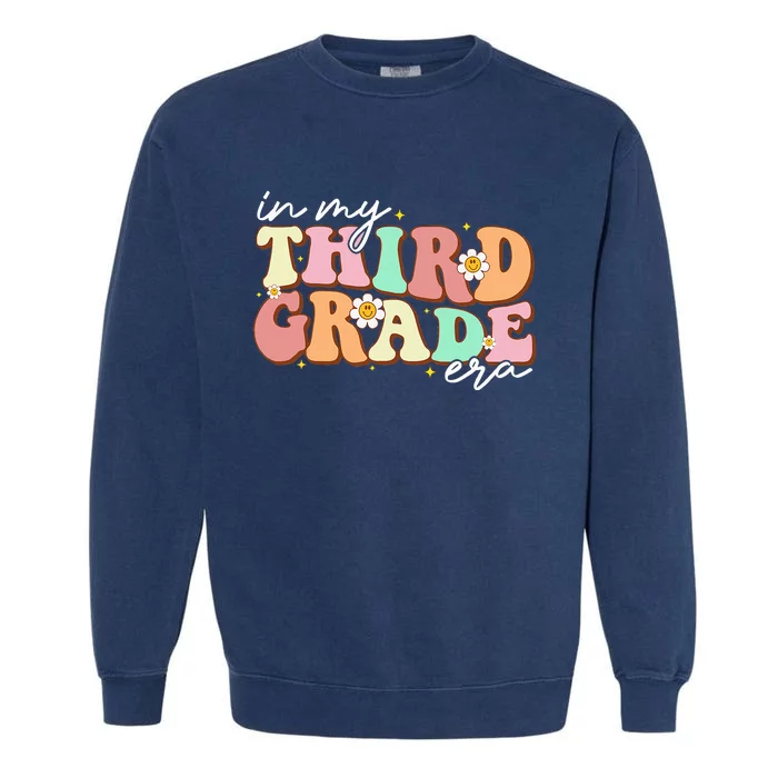 In My Third Grade Era Retro Back To School Teacher Student Garment-Dyed Sweatshirt