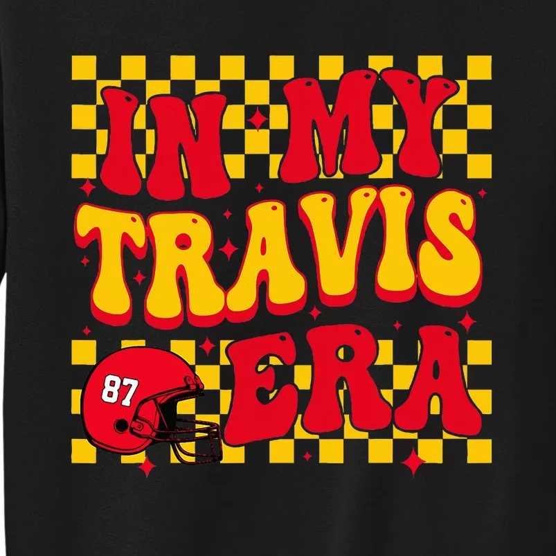 In My Travis Era Retro Groovy Retro Tall Sweatshirt