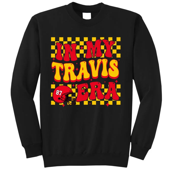 In My Travis Era Retro Groovy Retro Tall Sweatshirt